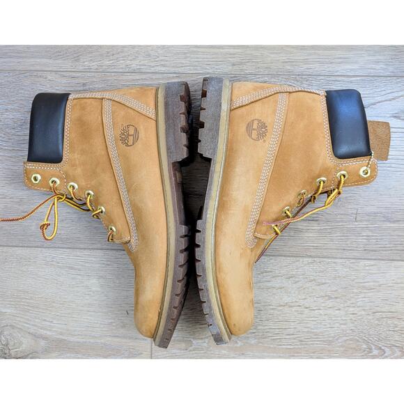 Timberland Womens Nubuck Leather Hiking Boots 8 / 8.5 Wheat 6" Premium 10361 - Picture 4 of 10